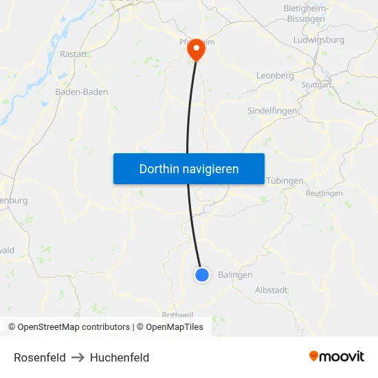 Rosenfeld to Huchenfeld map
