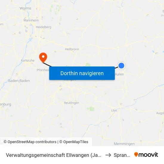 Verwaltungsgemeinschaft Ellwangen (Jagst) to Sprantal map