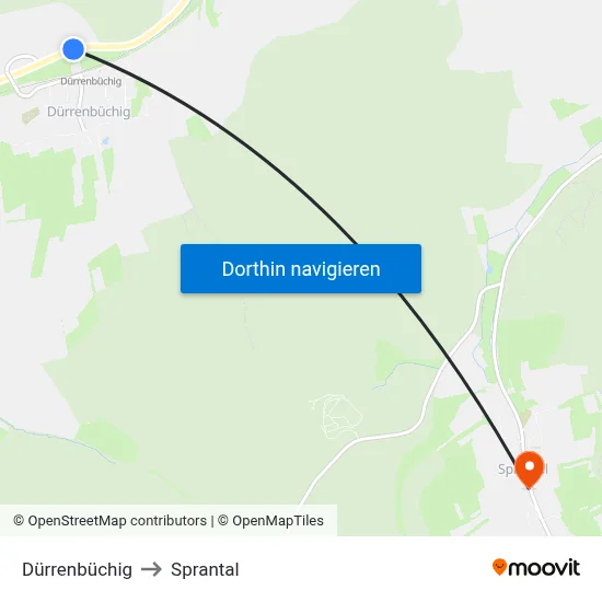 Dürrenbüchig to Sprantal map