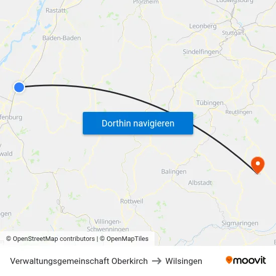 Verwaltungsgemeinschaft Oberkirch to Wilsingen map
