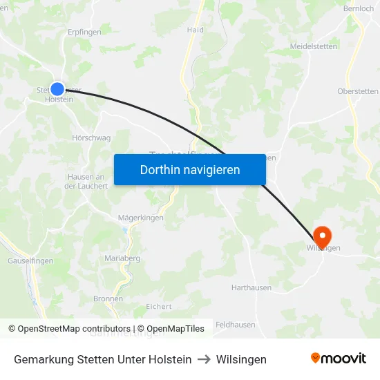 Gemarkung Stetten Unter Holstein to Wilsingen map
