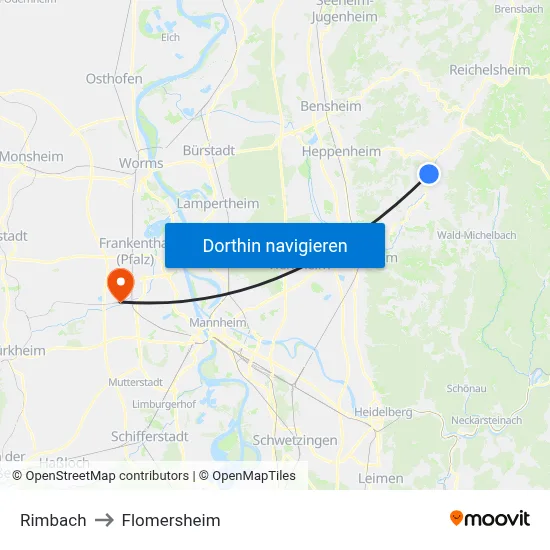Rimbach to Flomersheim map