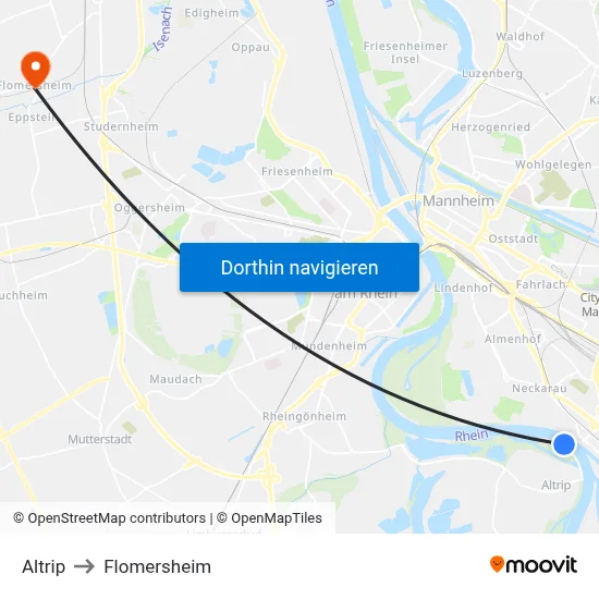 Altrip to Flomersheim map