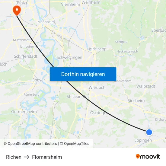 Richen to Flomersheim map