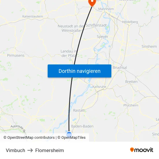 Vimbuch to Flomersheim map
