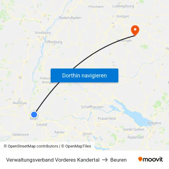 Verwaltungsverband Vorderes Kandertal to Beuren map