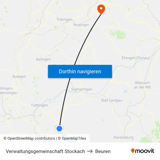 Verwaltungsgemeinschaft Stockach to Beuren map