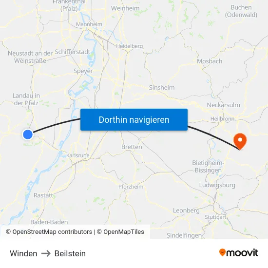 Winden to Beilstein map