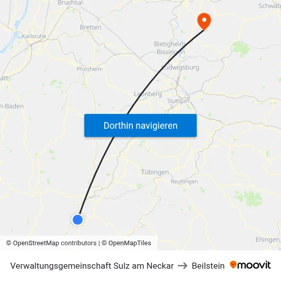 Verwaltungsgemeinschaft Sulz am Neckar to Beilstein map