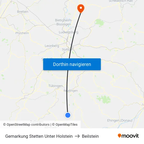Gemarkung Stetten Unter Holstein to Beilstein map