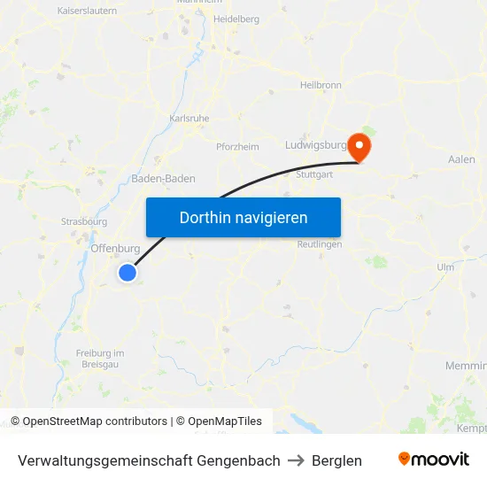 Verwaltungsgemeinschaft Gengenbach to Berglen map