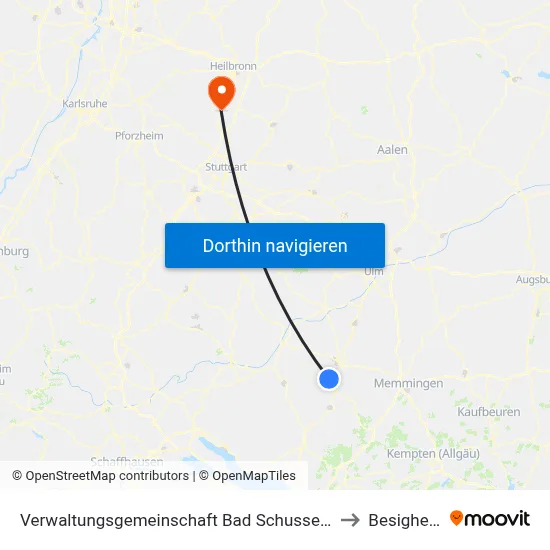 Verwaltungsgemeinschaft Bad Schussenried to Besigheim map