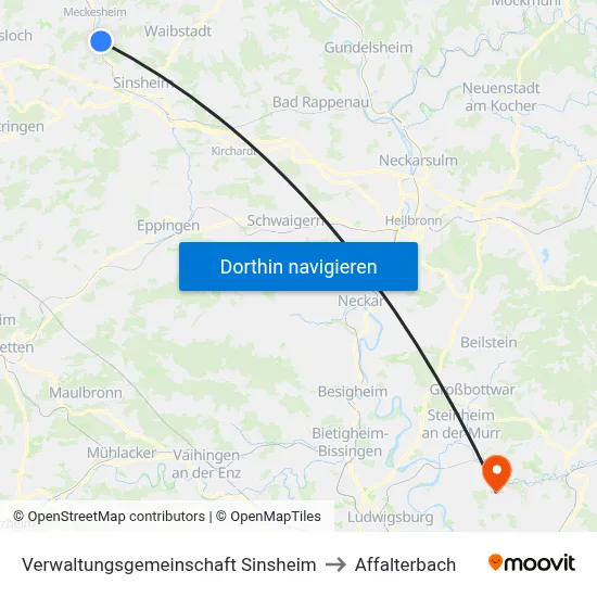 Verwaltungsgemeinschaft Sinsheim to Affalterbach map