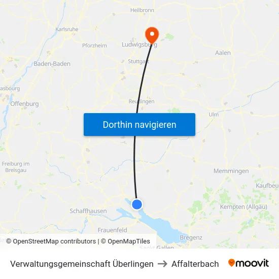 Verwaltungsgemeinschaft Überlingen to Affalterbach map