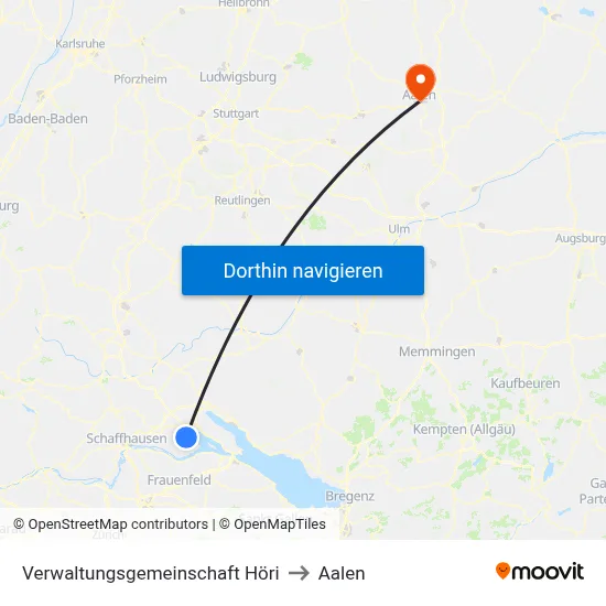 Verwaltungsgemeinschaft Höri to Aalen map