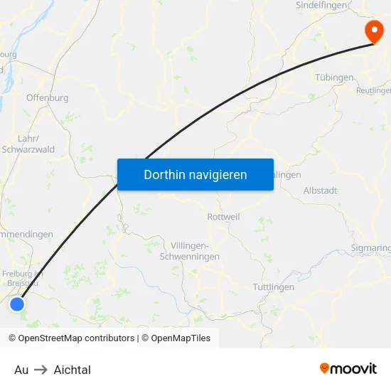 Au to Aichtal map