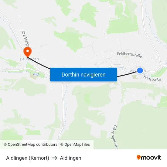 Aidlingen (Kernort) to Aidlingen map