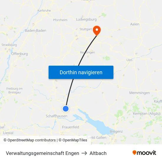 Verwaltungsgemeinschaft Engen to Altbach map