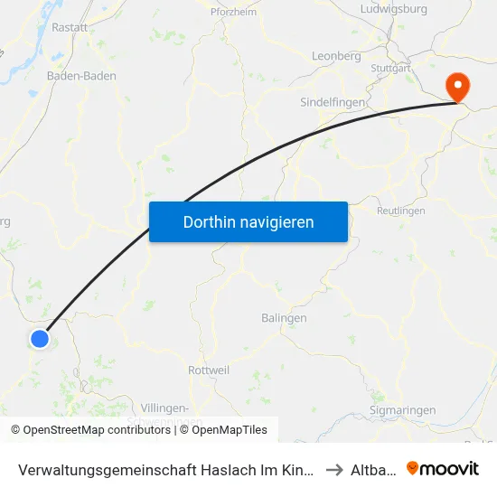 Verwaltungsgemeinschaft Haslach Im Kinzigtal to Altbach map