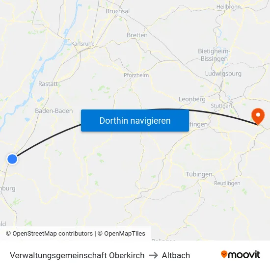 Verwaltungsgemeinschaft Oberkirch to Altbach map