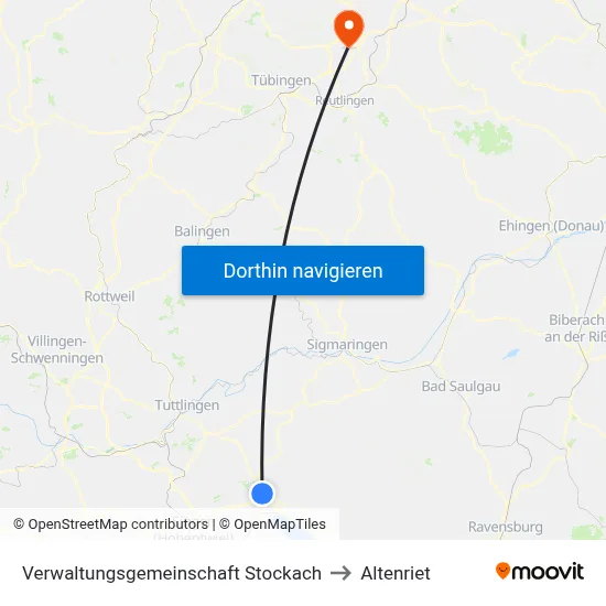 Verwaltungsgemeinschaft Stockach to Altenriet map