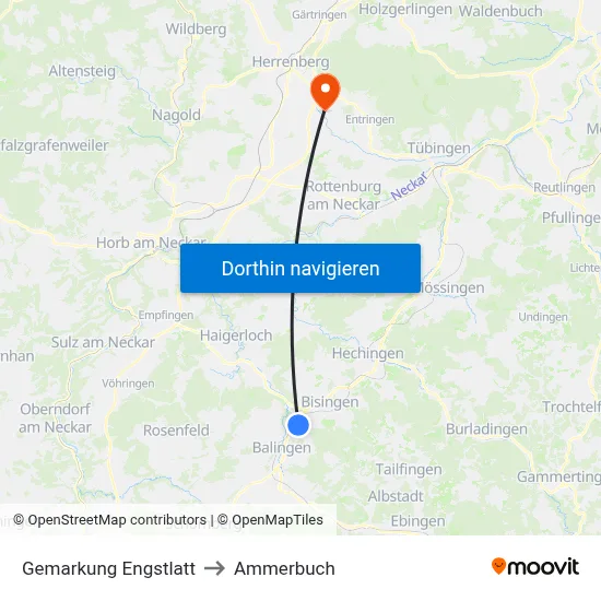 Gemarkung Engstlatt to Ammerbuch map
