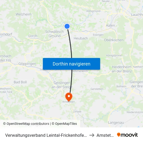 Verwaltungsverband Leintal-Frickenhofer Höhe to Amstetten map