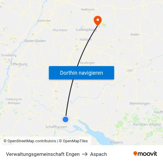 Verwaltungsgemeinschaft Engen to Aspach map