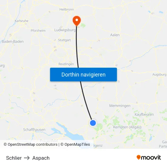 Schlier to Aspach map