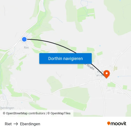 Riet to Eberdingen map