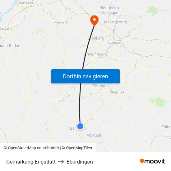 Gemarkung Engstlatt to Eberdingen map