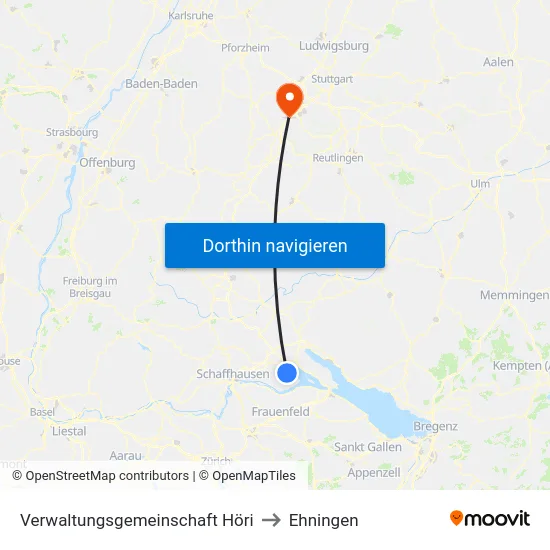 Verwaltungsgemeinschaft Höri to Ehningen map