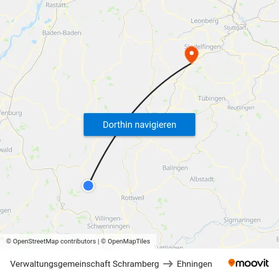 Verwaltungsgemeinschaft Schramberg to Ehningen map