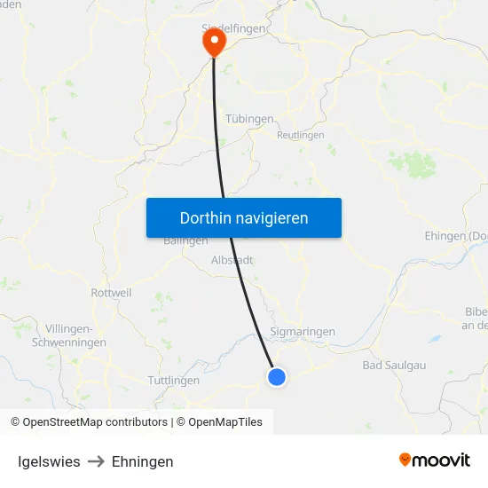 Igelswies to Ehningen map