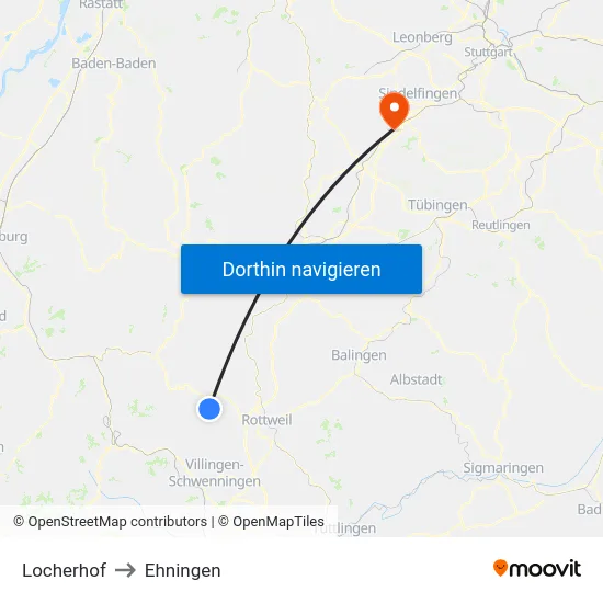 Locherhof to Ehningen map