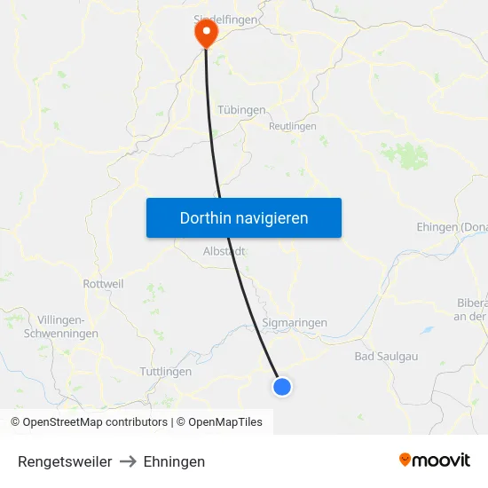 Rengetsweiler to Ehningen map
