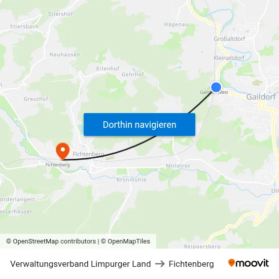Verwaltungsverband Limpurger Land to Fichtenberg map