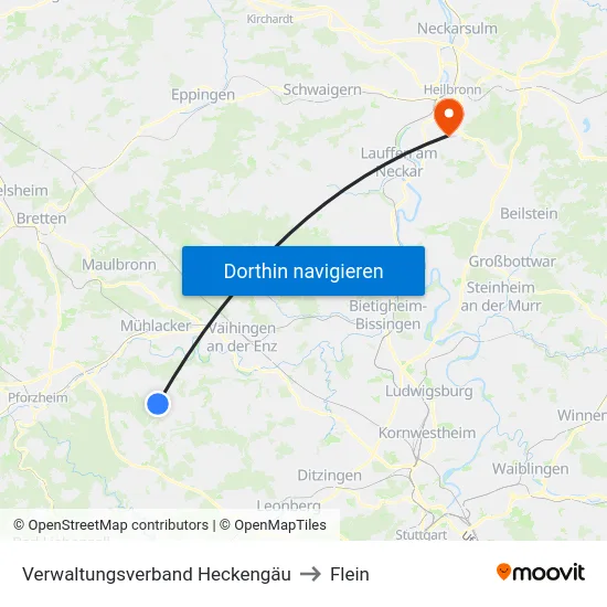 Verwaltungsverband Heckengäu to Flein map