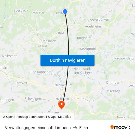 Verwaltungsgemeinschaft Limbach to Flein map