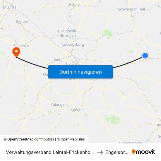 Verwaltungsverband Leintal-Frickenhofer Höhe to Engelsbrand map