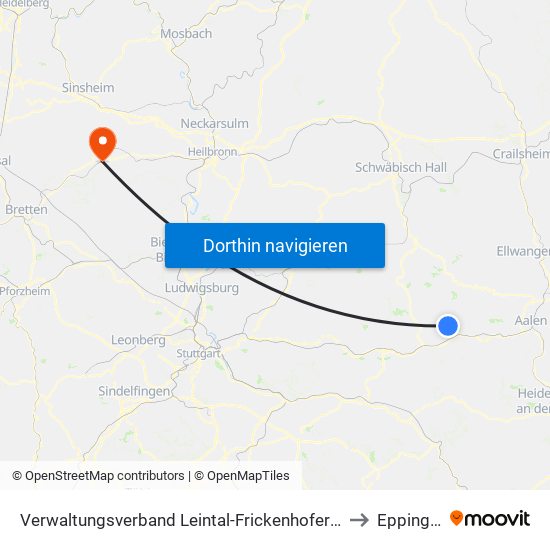 Verwaltungsverband Leintal-Frickenhofer Höhe to Eppingen map