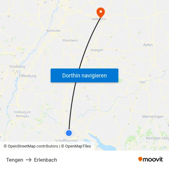 Tengen to Erlenbach map