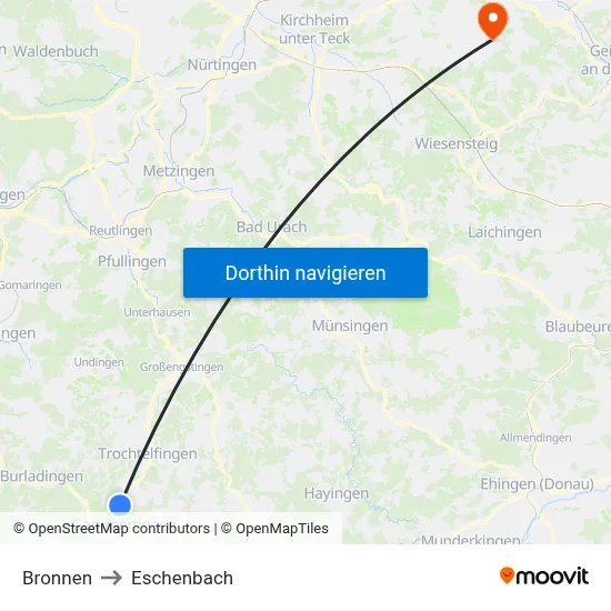 Bronnen to Eschenbach map
