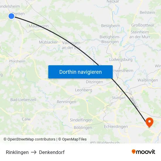 Rinklingen to Denkendorf map