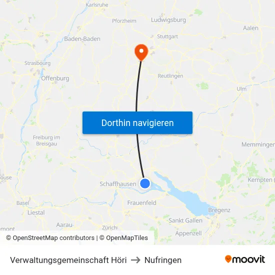 Verwaltungsgemeinschaft Höri to Nufringen map