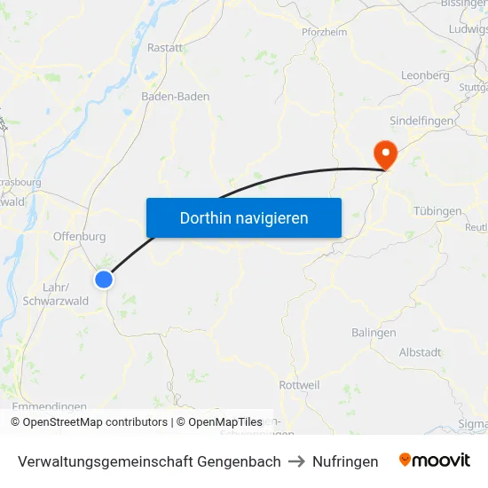 Verwaltungsgemeinschaft Gengenbach to Nufringen map