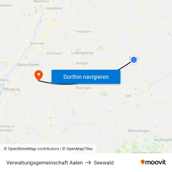Verwaltungsgemeinschaft Aalen to Seewald map