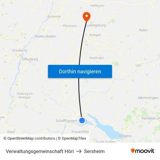 Verwaltungsgemeinschaft Höri to Sersheim map