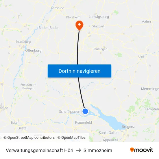 Verwaltungsgemeinschaft Höri to Simmozheim map