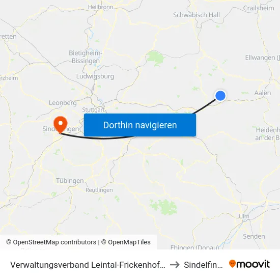 Verwaltungsverband Leintal-Frickenhofer Höhe to Sindelfingen map